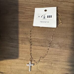 Gold Chain Necklace with Cross Pendant